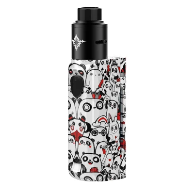 Panda Электронная сигарета Rincoe Manto Mini 90 Вт RDA комплект Vape одиночный аккумулятор 18650 маленький размер полный аккумулятор выход PC материал Ecig комплект - Цвет: Panda