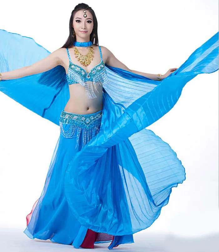 [Fly Eagle] Новый профессиональный костюм для танца живота синие крылья Исиды|wing blue|wing