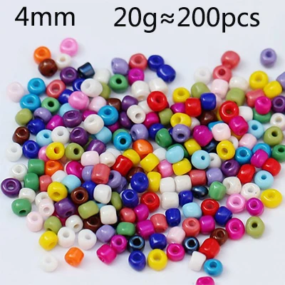 4mm 2/4mm 20g Mix Color Round Beads Silver Lined Glasss Spacer Beads for Jewelry Making DIY Necklace Bracelet Crafts for Needlework - Цвет: 4mm