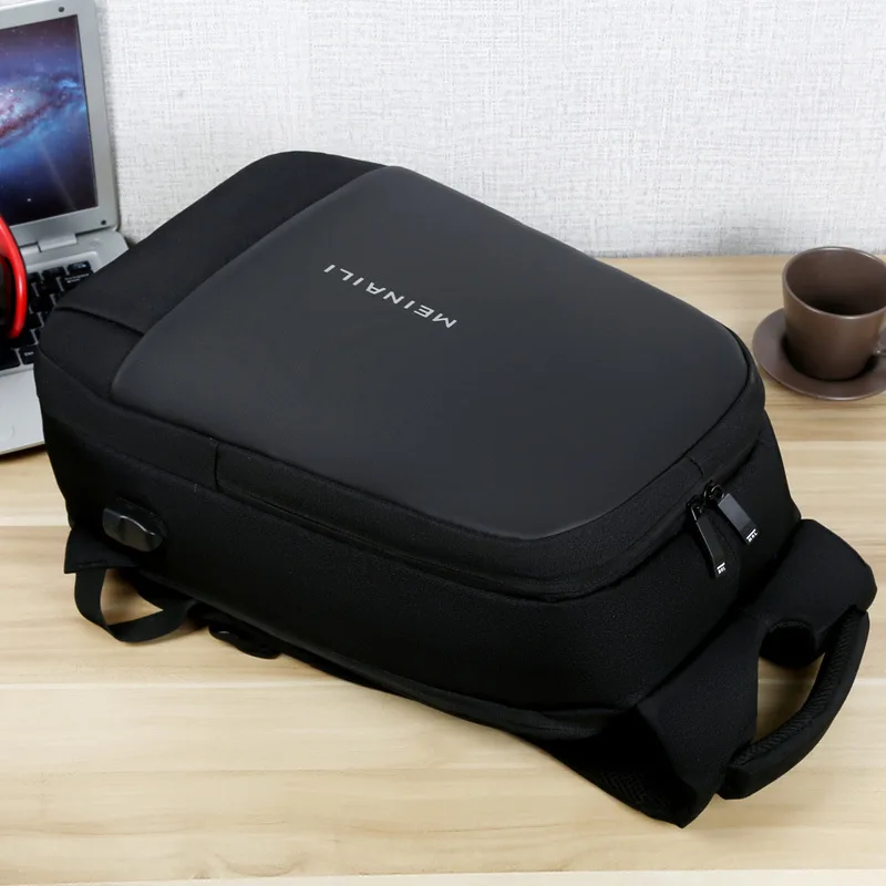 Модный мужской рюкзак с usb зарядкой для компьютера деловой ноутбука повседневный