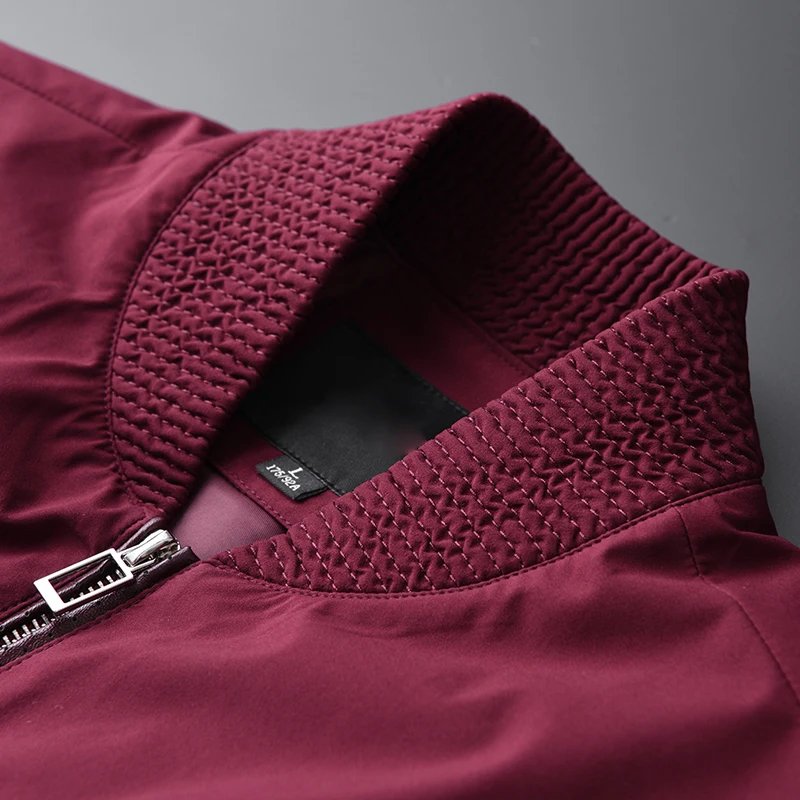 Minglu весна и осень новая мужская модная куртка тонкий Простой стоячий воротник