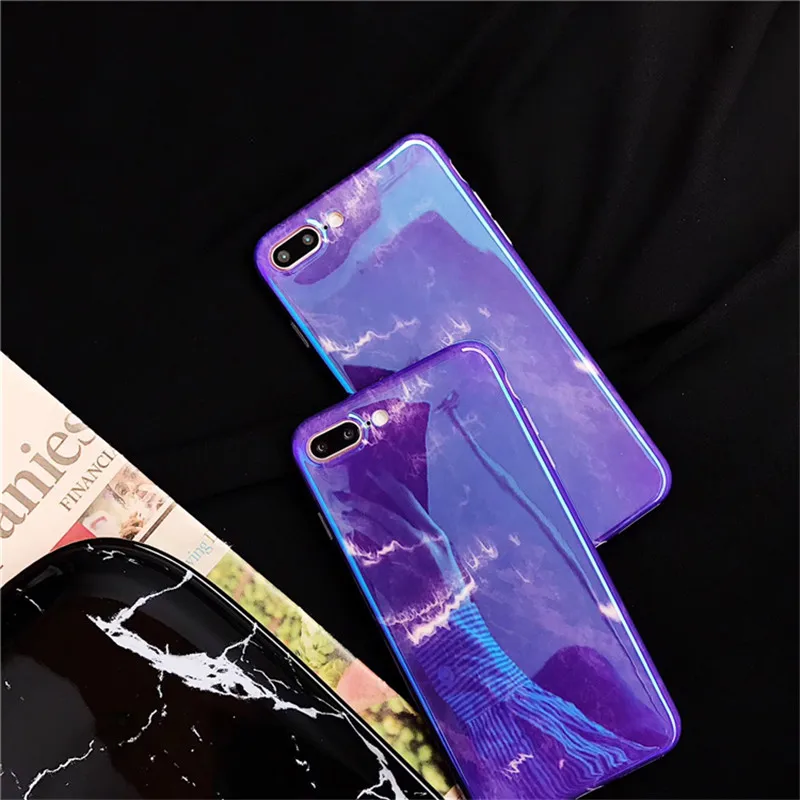 LANCASE Laser Cover For iPhone 6S Case Glitter Marble Soft TPU 6 Plus Silicone Shiny Glossy Capa | Мобильные телефоны и