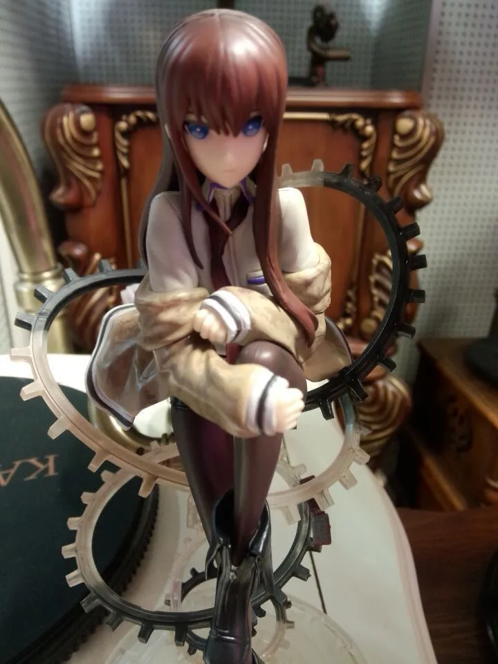 Huong Аниме Фигурка 21 см Steins Gate Makise Kurisu 1/8 весы ПВХ фигурка Коллекционная модель