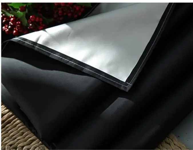 Бесплатная доставка серебристо черная затеняющая ткань занавеска для занавесок