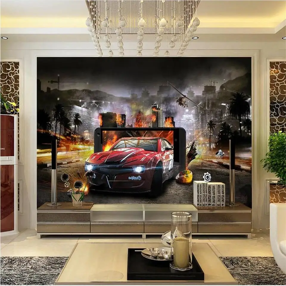 3d обои на заказ фотообои для гостиной детской комнаты живопись дивана фон