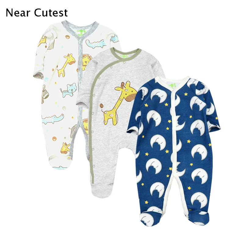 Комбинезон детский хлопковый с длинным рукавом 3 шт./лот|baby rompers newborn|baby romperscotton baby
