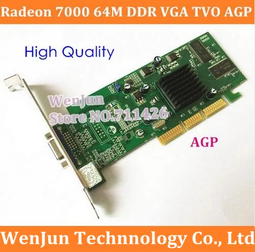 Формы Завод Новый ATI Radeon 7000 64 М DDR VGA TVO AGP Графическая Карта Бесплатная Доставка |