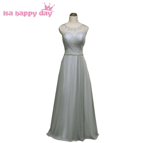 Скромное Простое Элегантное бальное платье подружки невесты с круглым вырезом