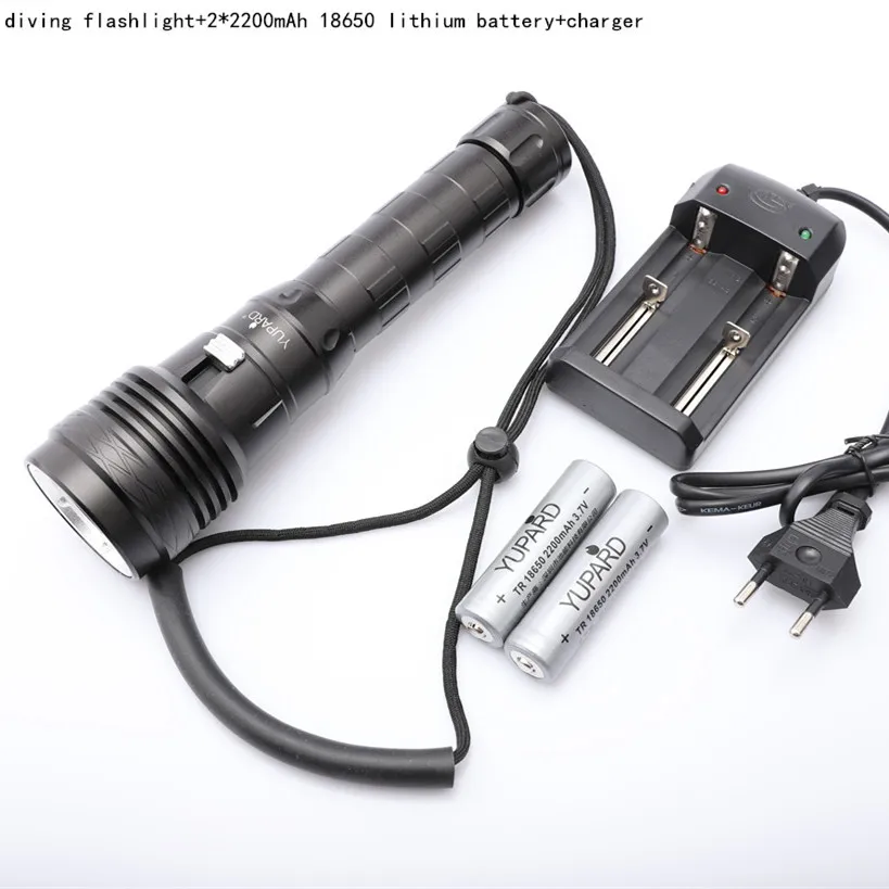 18650batterycharger Супер яркий водонепроницаемый 100 м XHP50 светодиодный фонарь для подводного плавания подводный фонарик светильник для дайвинга заполняющий светильник 26650 18650 аккумулятор - Испускаемый цвет: 18650batterycharger