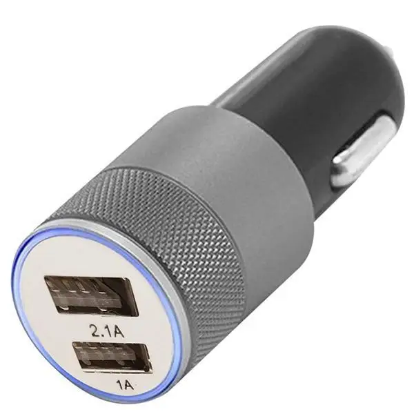 2 в 1 общий светодиодный двойной USB Зажигалка на электропитании Мини Автомобильное зарядное устройство