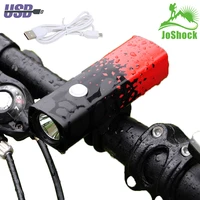 joshock 15000lm t6 led waterproof bicycle light mtb rode front lamp outdoor 5 modes headlight usb rechargeable with taillight