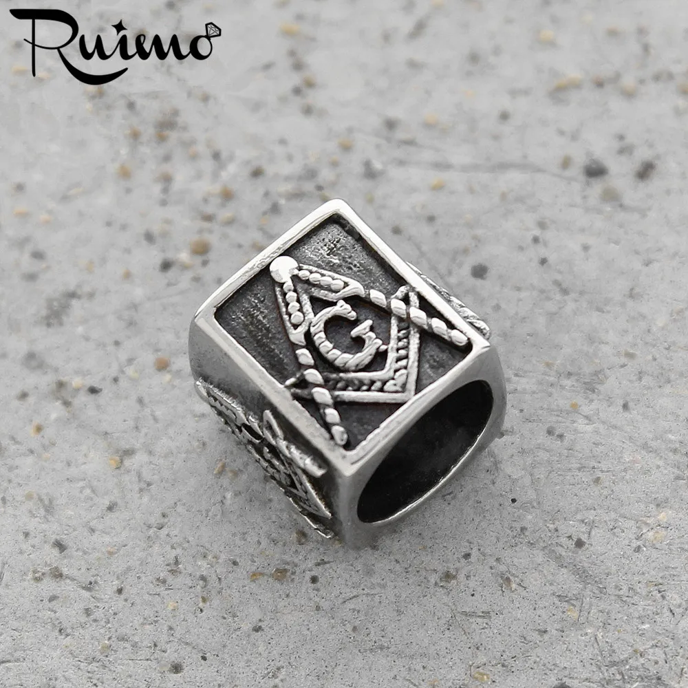RUIMO 316l из нержавеющей стали свободный Мейсон длинный металлический браслет бусы