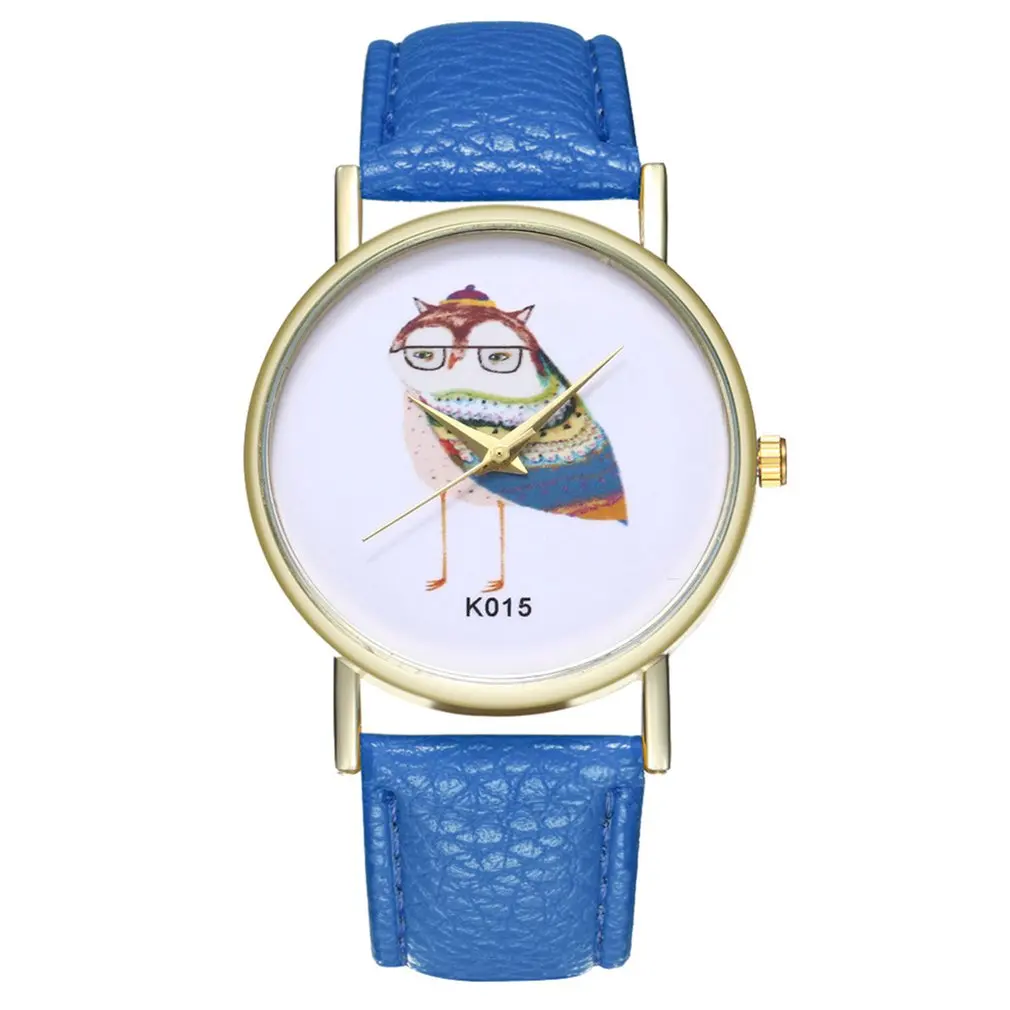 Студенческие Кварцевые часы женские тонкие PU Кожаный ремешок с круглым