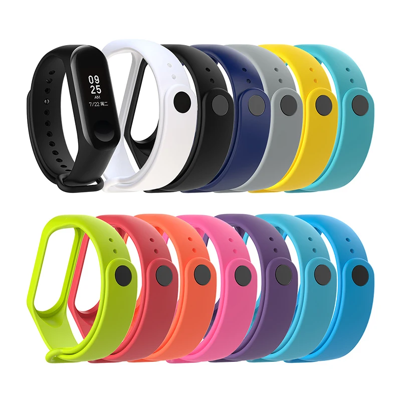 5 шт. силиконовый ремешок для Xiaomi Mi Band 3 4 сменный из мягкого силикона