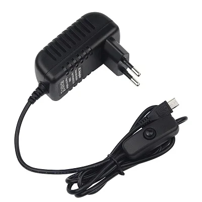 5V 3A Raspberry Pi 3 Model B+ блок питания Кнопка переключения адаптер питания микро USB порт для Raspberry Pi 3 Model B+ плюс - Цвет: EU