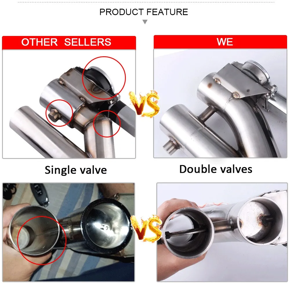 RASTP нержавеющая сталь заголовки Y трубы двойные клапаны Электрический выхлоп