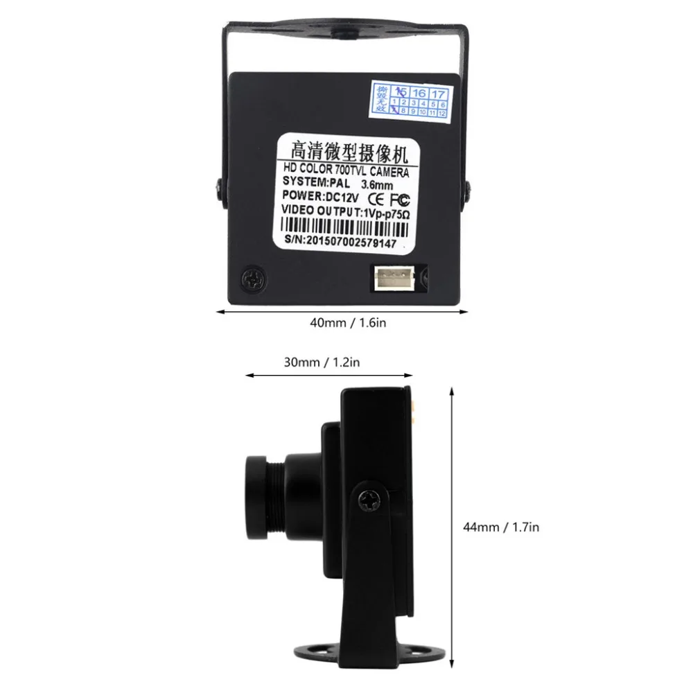Мини HD 1/3 &quot3 6 мм 700TVL CCD ИК широкоугольный объектив FPV домашняя камера