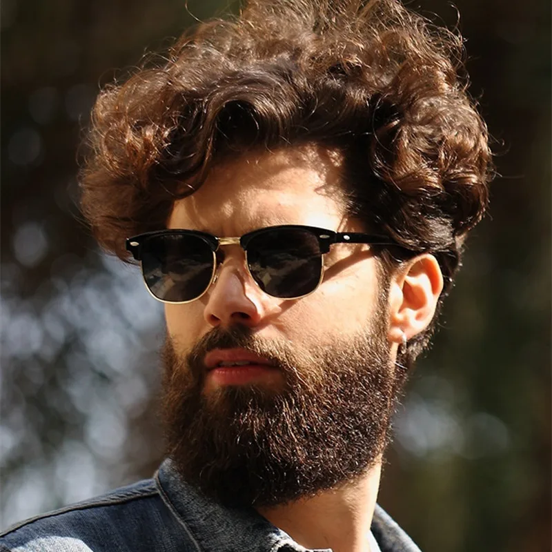 Полуметаллические солнцезащитные очки для мужчин и женщин 2020 брендовые