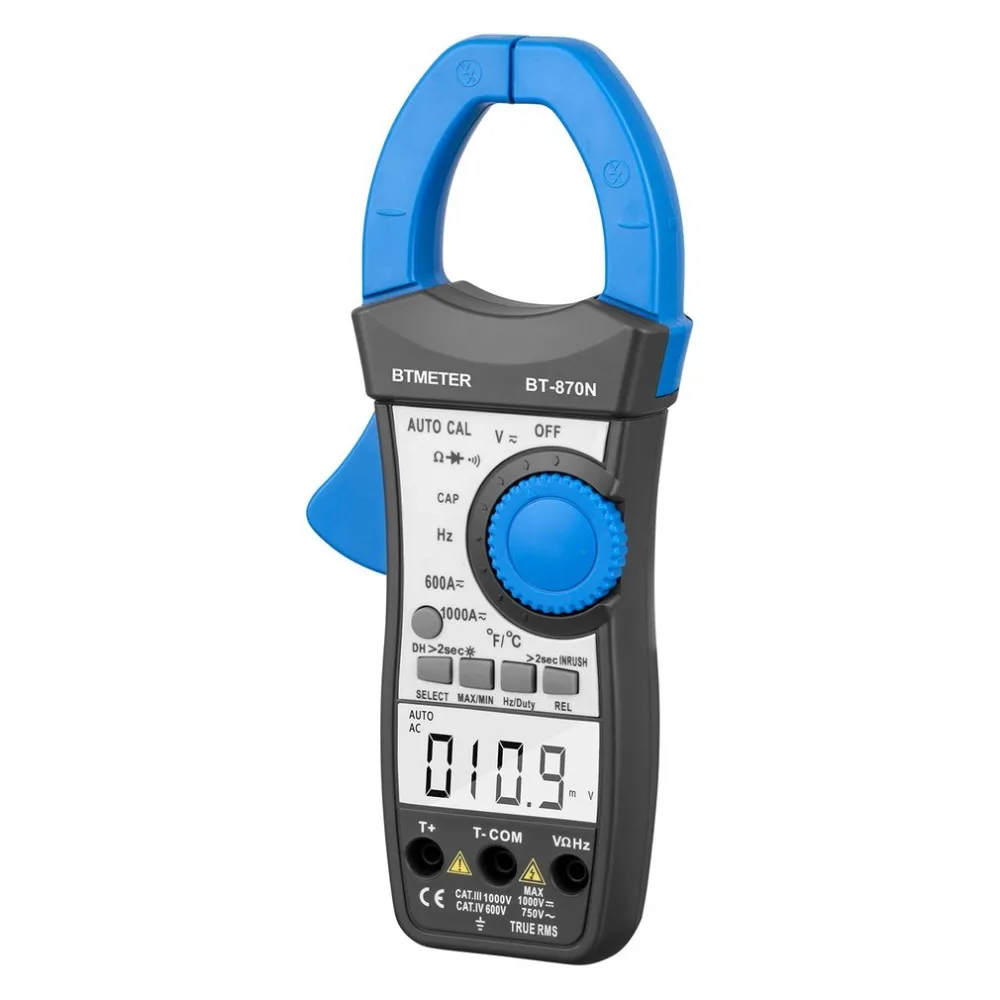 BT 870N цифровой клещи AC/DC напряжение тока мультиметр DMM сопротивление тестер