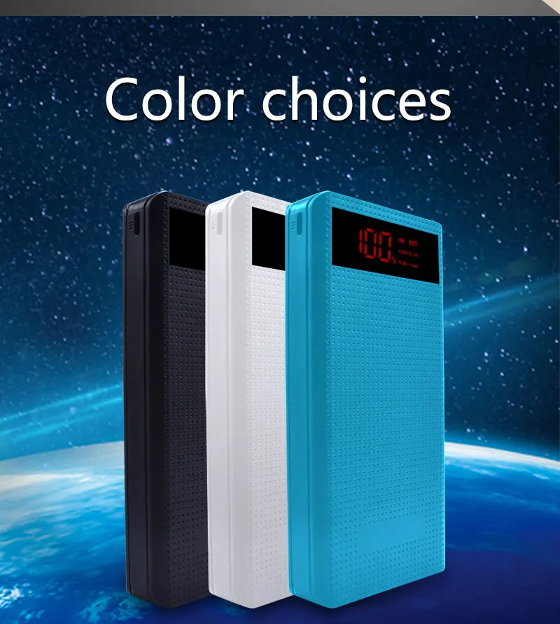Внешний аккумулятор power Bank 20000 mAh 2 USB для iPhone 6 6s 7 8 10 iPad lcd bank Быстрая зарядка |