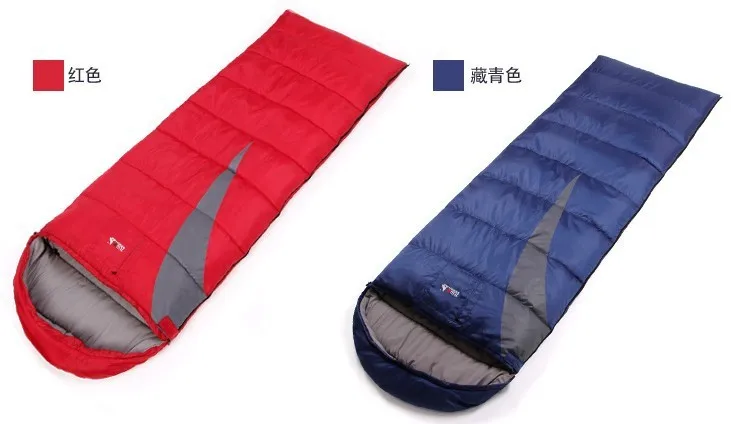 Cotton 3 Season Sleeping Bag 210*75CM Camping Sleeping Bag Camping supplies Color Can Choose Free shipping