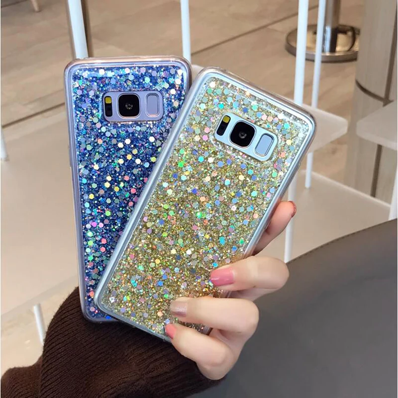 Модный Цветной чехол для телефона с лазерными блестками S11 Plus Samsung Galaxy S8 S9 S10 Note 10 8 9