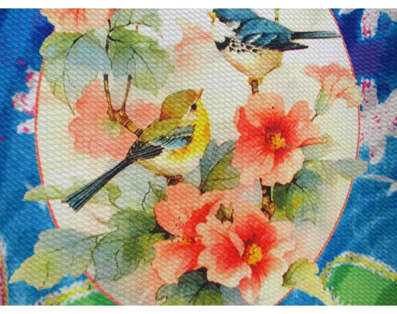 Женский укороченный топ с принтом птиц и цветов новинка 2016 года дизайнерское