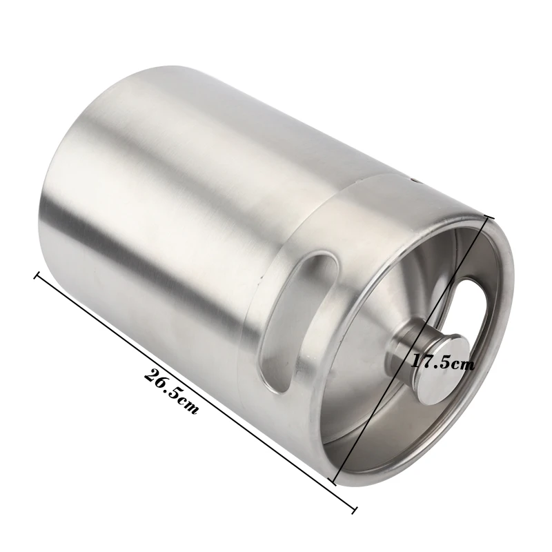 

Homebrew 5L Mini Beer Keg Growler + Mini Keg Tap Beer Dispenser and Gas & Liquid Line Assembly