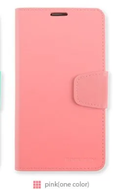 pink Mercury Goospery Соната Дневник ТПУ кожаный бумажник флип чехол для samsung Galaxy S6 S7 Edge S8 S9 Plus Note 2 3 4 5 8 - Цвет: pink