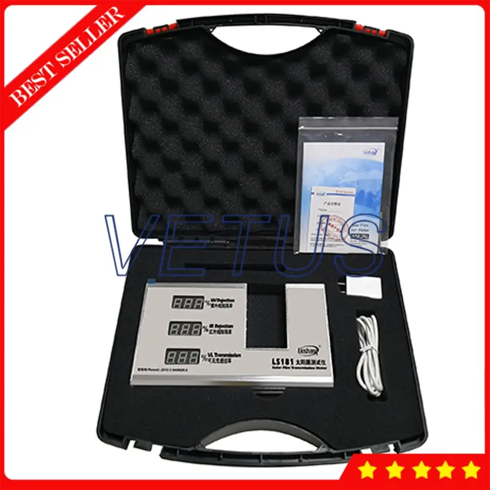 LS181 тинт метр для окон с солнечной пленкой измеритель передачи 3 в 1 функция IR 950nm UV