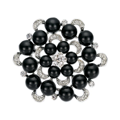 Брошь из искусственного жемчуга с кристаллами и кремом 2 дюйма | Украшения