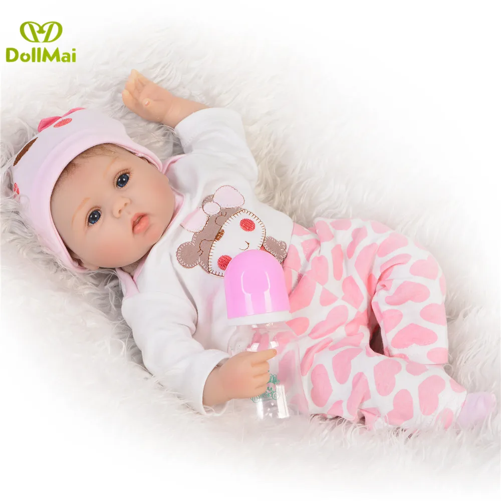 Виниловые новорожденная девочка живые куклы 18 &quot42 см Силиконовые reborn baby игрушки