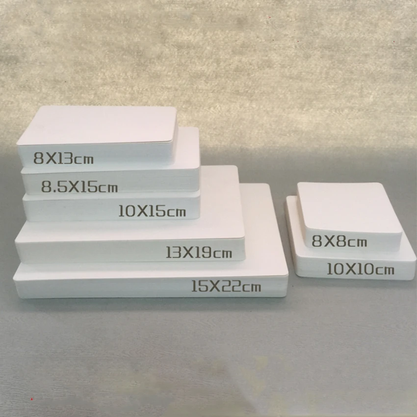 Новые открытки 100 шт 8x8/10x10/8x13/9x15/13x19/15x22 см бумажные карты 350gsm Diy доска для сообщений Круглый угол молочно-белый