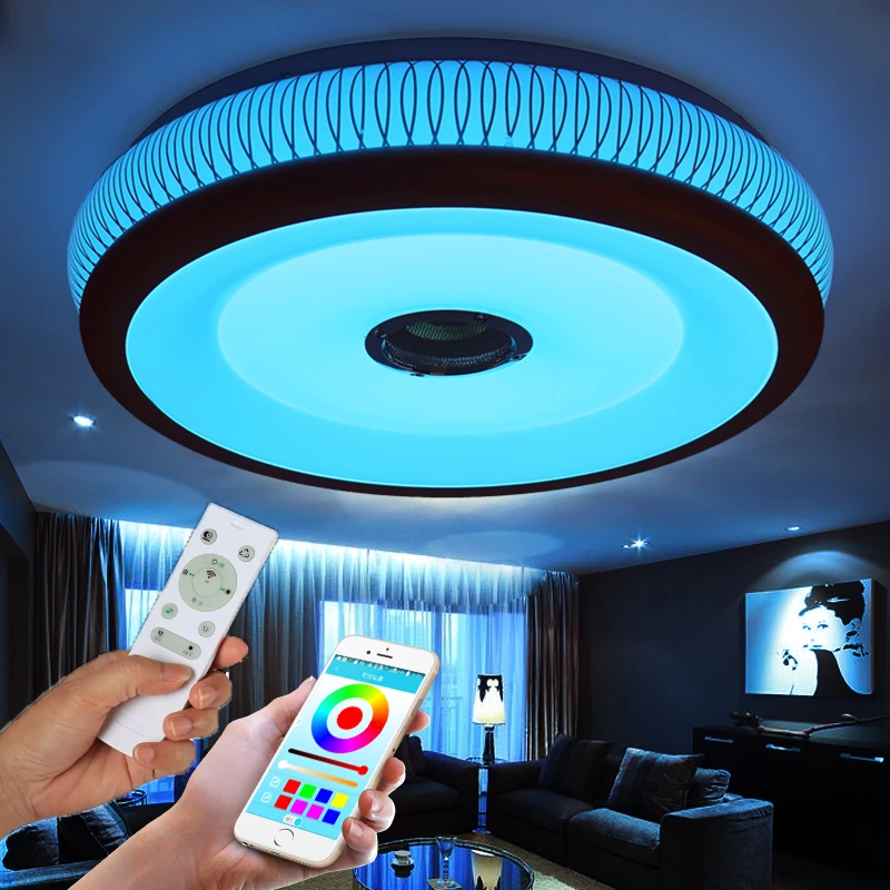 RGB Музыка лампа светодиодный Люстра с Bluetooth управление изменение цвета