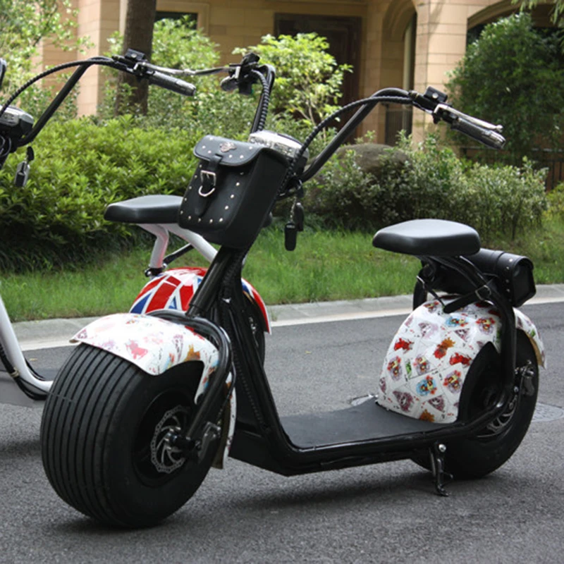 Электрический скутер Citycoco 1000 Вт 2 колеса мощная литиевая батарея двойное сиденье