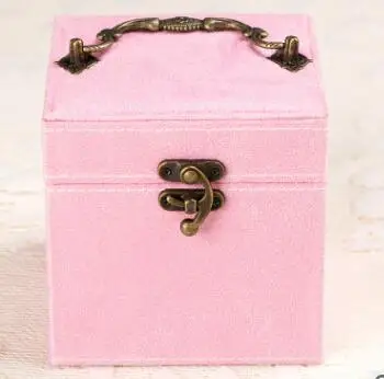 pink Креативные кубики ювелирные изделия коробка макияж Органайзер ожерелье/серьги гвоздики коллекция портативный туристические украшения коробки подарок для девочки 653 - Цвет: pink