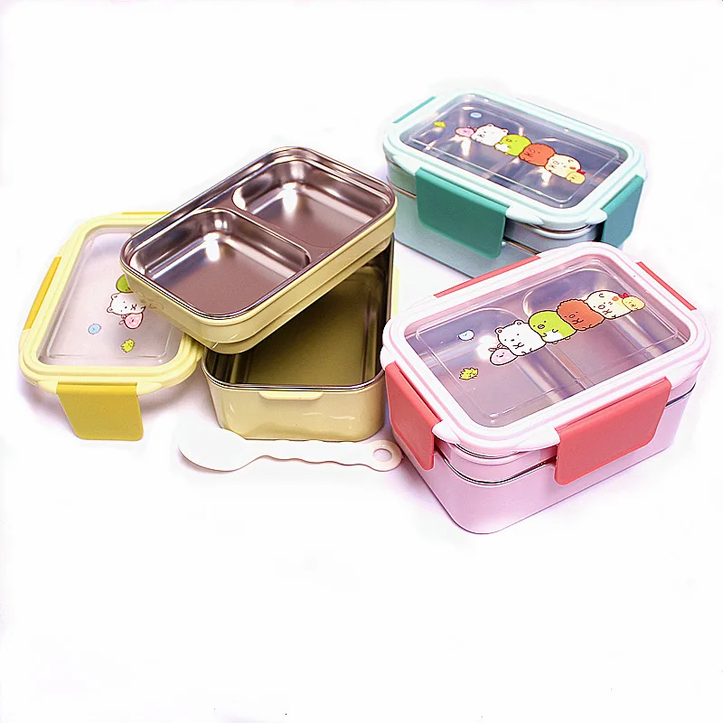 YIBO Two Layers Stainless Steel Lunch Box Household Kitchen Bar Supplies Strong Sealing Ability | Дом и сад