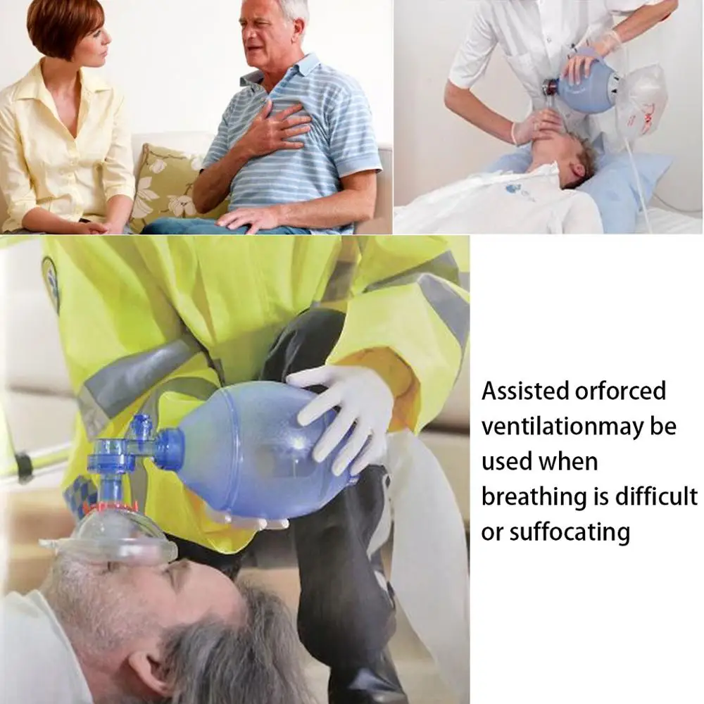 

1pcs ELYSAID Self-help Respiratory Silicone Gel Simple Cardiopulmonary Resuscitation Airbads CPR Training AED For Rescue 3 Type