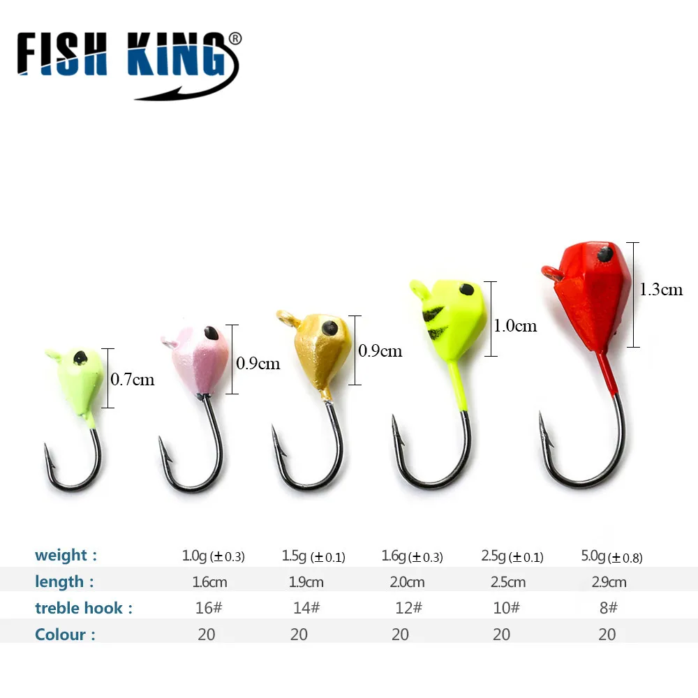 FISH KING приманка для подледной рыбалки 5 шт. 1 6 г/2 г/5 г Mutil твердая приманки из свинца