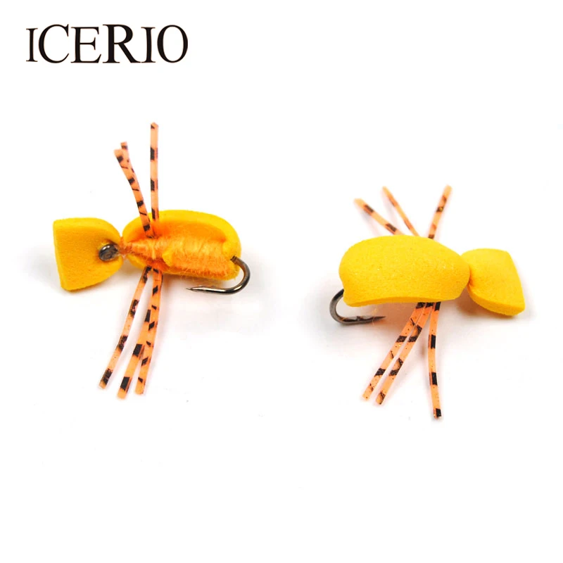 ICERIO 8 шт.#10 оранжевый пенопласт индикатор Жук форель Fly рыболовные приманки