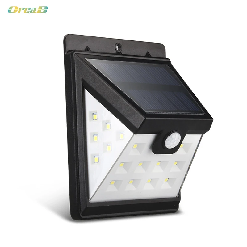 Oreab 22 Leds 3 Mode 400 Lumens Outdoor Led Solar Wall Light With Pir Motion Sensor For Walkway And Stair