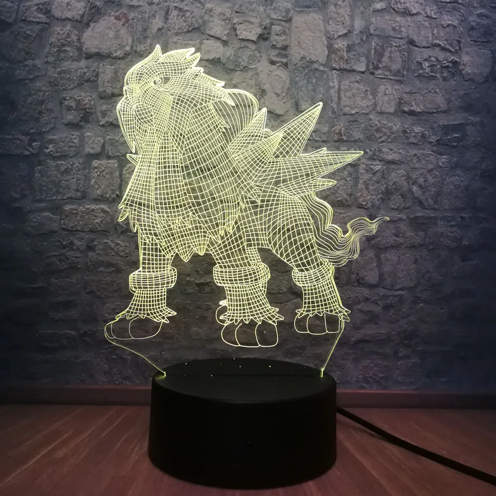 3D светодиодный ночник игровой светильник с изображением покемона го настольная