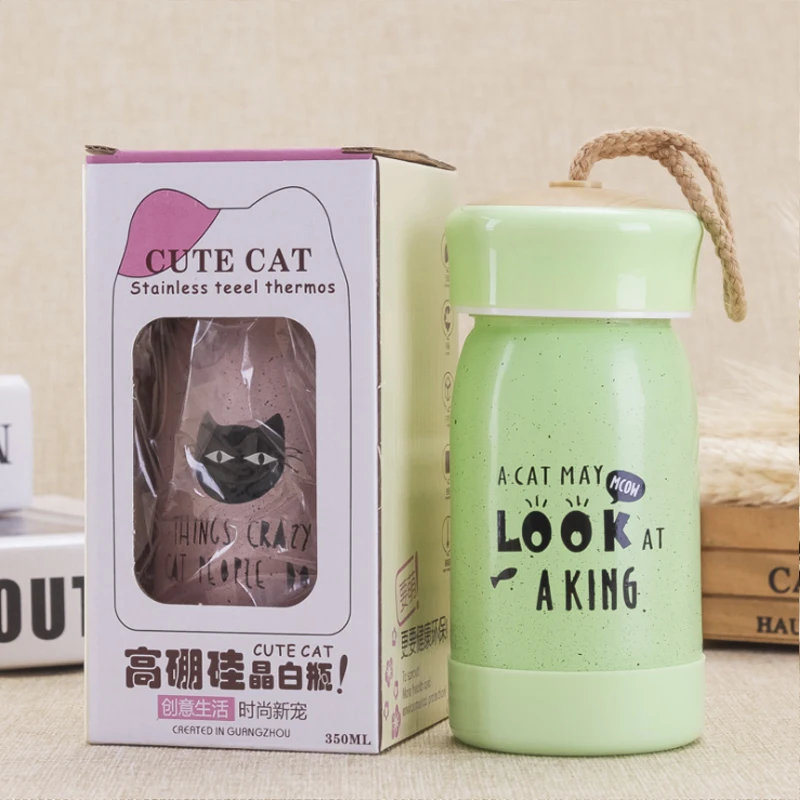 Анти глажка стекло внутреннее портативная кружка для путешествий Милая школьная