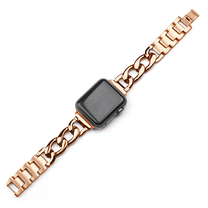 Кристалл Нержавеющая сталь ремешок для iwatch серии 4 3 2 1 ремешок полосы для apple watch 40 мм 44 мм 42 мм 38 мм ссылка браслет часы полосы