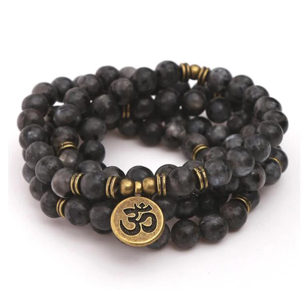 Женский браслет 8 мм черная вспышка натуральный камень Бусины из амазонита