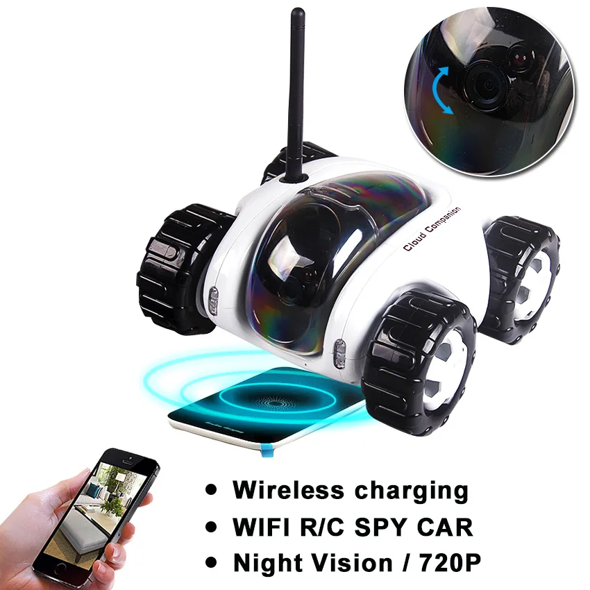 wireless charger Wi-Fi remote RC car camera video toy Night Vision mobile 3MP IP Camera Smart Phone control tank | Игрушки и хобби
