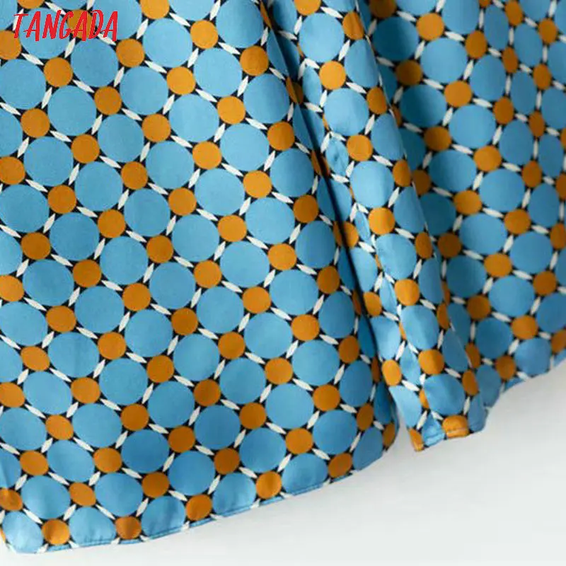 Tangada летние кюлоты укороченные штаны капри брюки голубые женские широкие