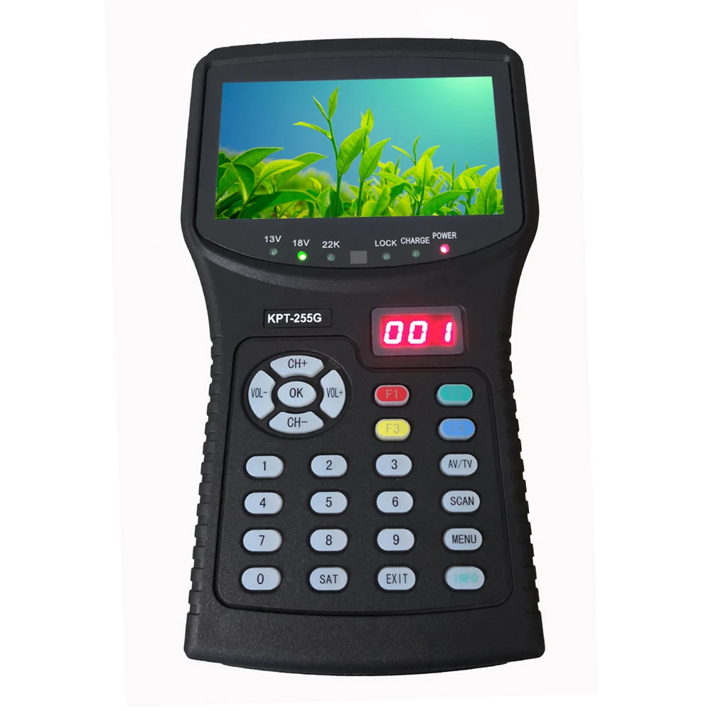 KPT 255G DVB S2 S Цифровой спутниковый finder метр 4 3 дюймов ЖК дисплей Дисплей СБ MPEG 1080P Full HD
