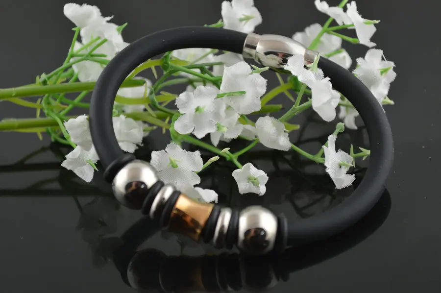 Модный браслет унисекс из мягкой силиконовой резины 8 дюймов 10 шт. ювелирные