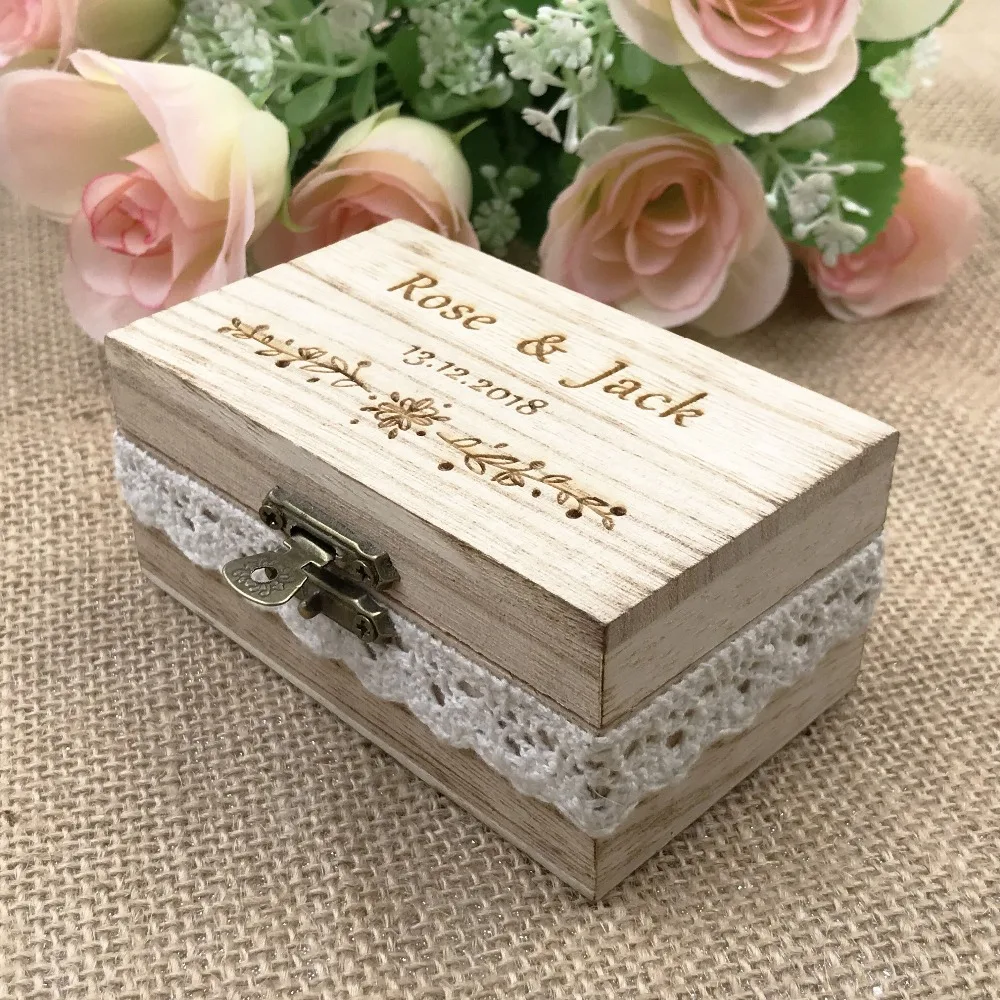 Индивидуальная коробка для колец на заказ свадьбы/на День Валентина обручальное